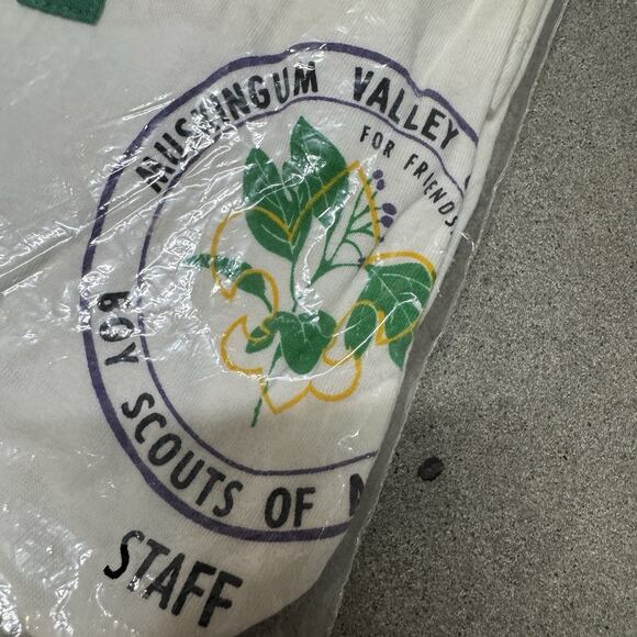 Vintage 60s Official Boy Scouts BSA Shirt NEW Muskingham Council Staff Men's M - Picture 2 of 3